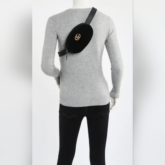 Gucci Quilted Velvet GG Marmont Belt Bag Size 75/30 - Picture 11 of 11